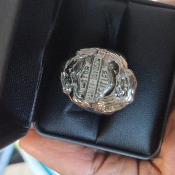 Harley-Davidson Twin Eagle Head Stainless Steel Ring